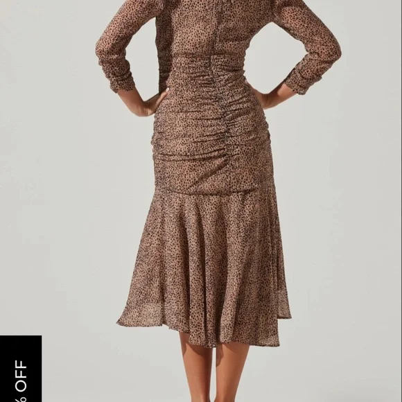 MEDINE ANIMAL PRINT MIDI DRESS - Picture 6 of 10